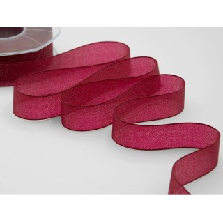 Nastro velo luminoso 15 mm rosso cardinale 20 mt | CarinCasa