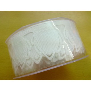 Nastro ariel porta confetti 55 mm bianco 25 mt | CarinCasa