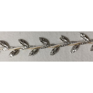 Nastro foglie intrecciate 25 mm argentate 5 mt | CarinCasa