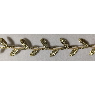 Nastro foglie intrecciate 25 mm dorate 5 mt | CarinCasa