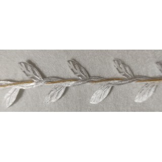Nastro foglie intrecciate 25 mm bianche 5 mt | CarinCasa