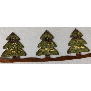 Nastro pini decorativi con lurex 40 mm verde muschio 5 mt |…