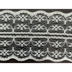 Nastro pizzo nylon simmetrico 42 mm panna 25 mt