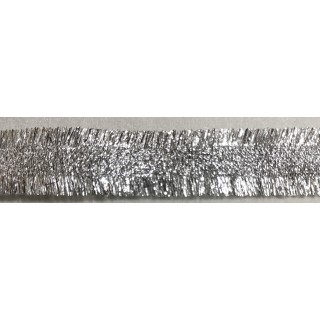 Nastro sfrangiato lame' 22 mm argento 15 mt | CarinCasa