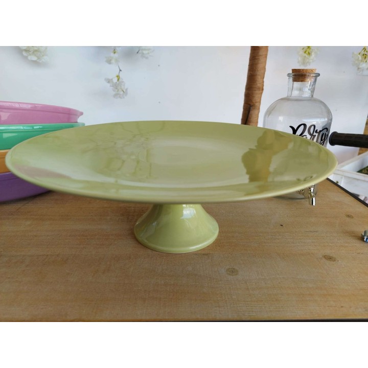 Alzata cm 34 colored verde Kaleidos | CarinCasa