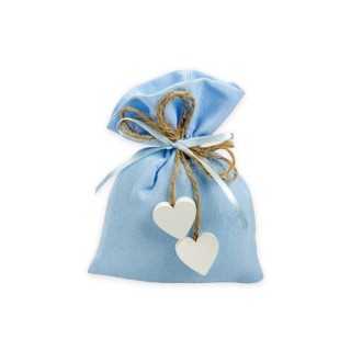 Sacchetto cotone celeste *50-10 | CarinCasa