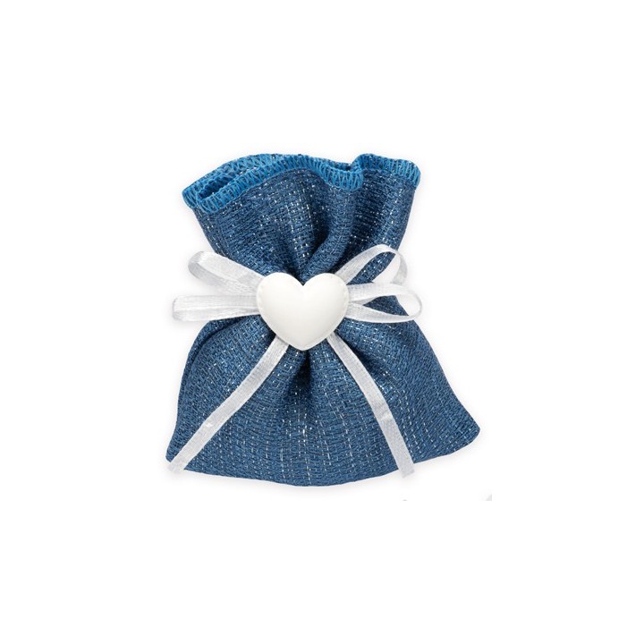 Sacchetto mini blue cotone brillè blu | CarinCasa