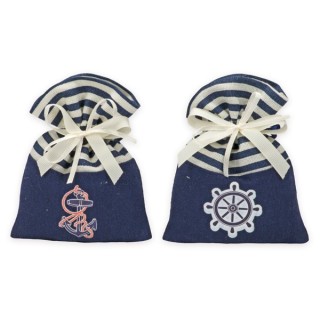 Sacchetto con stampa ancora e timone | CarinCasa