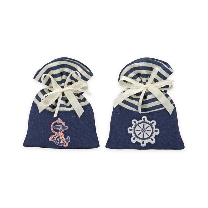 Sacchetto con stampa ancora e timone | CarinCasa