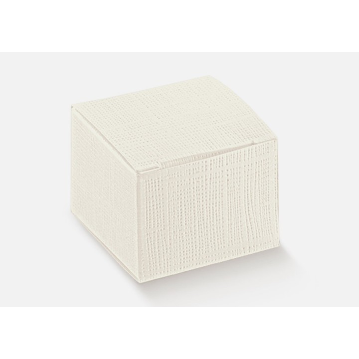Scatola Pieghevole seta bianco 80x80x80 mm | CarinCasa