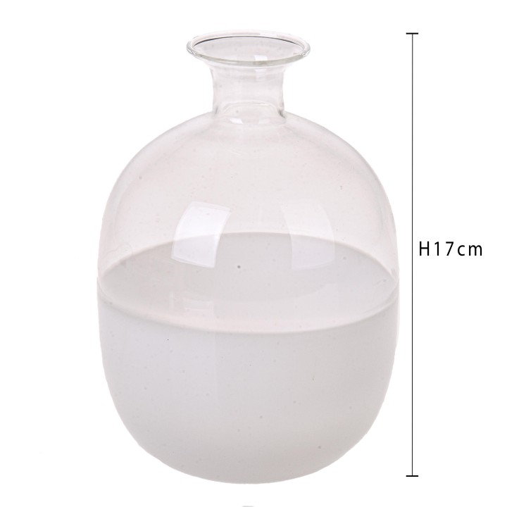 Vaso bottiglia rotondo bianco 17 cm | CarinCasa