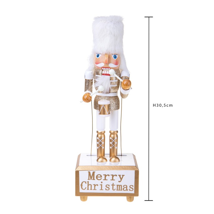 Carillon Soldatino schiaccianoci legno 30,5 cm | CarinCasa