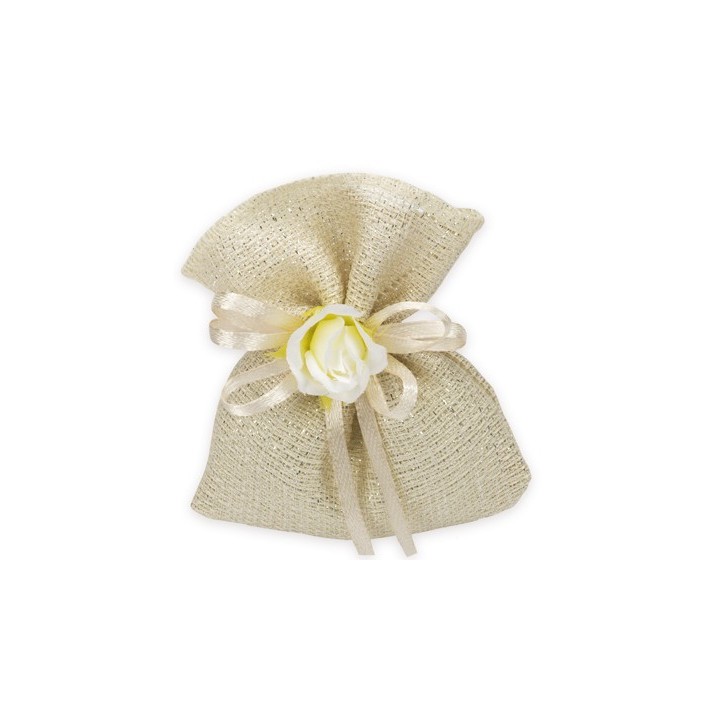 Sacchetto mini con brillè avorio | CarinCasa