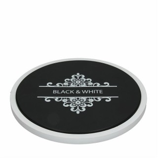 Tagliere tondo in legno Black e White