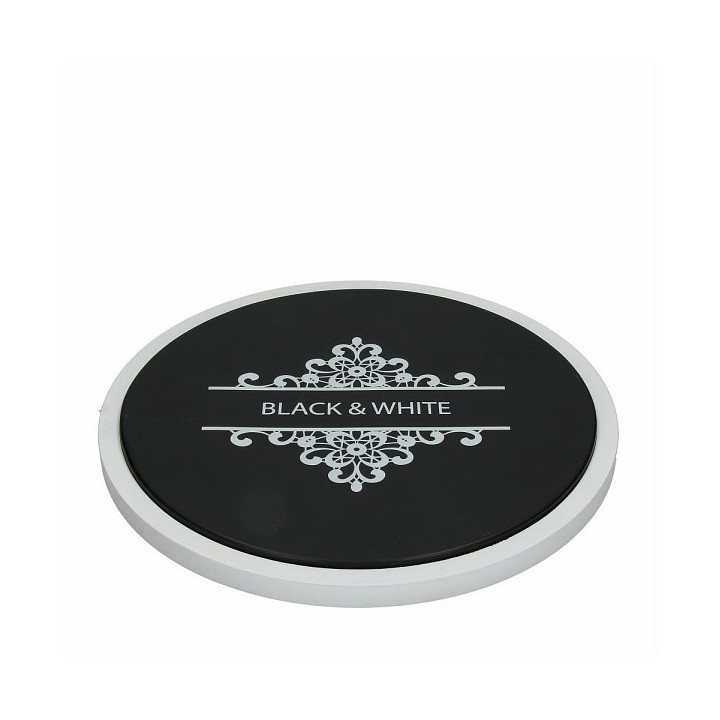 Tagliere tondo in legno Black e White