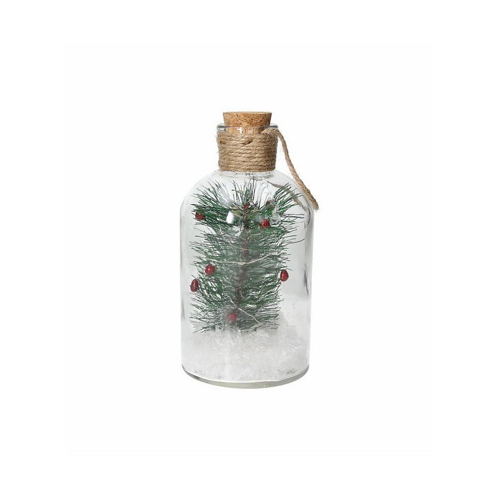 Bottiglia con LED Christmas Holly