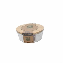 Contenitore vetro rotondo Natural Wooden