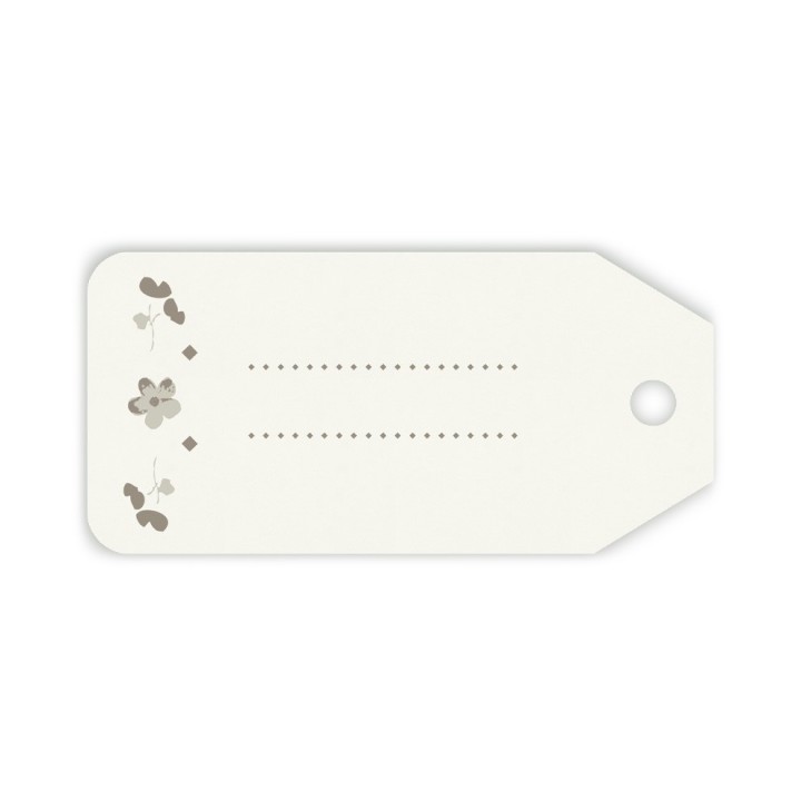 Targhetta per bomboniere tortora 45 x 25 mm | CarinCasa