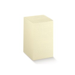 Scatola pieghevole seta avorio 170x170x150 mm - 17x17x15 cm