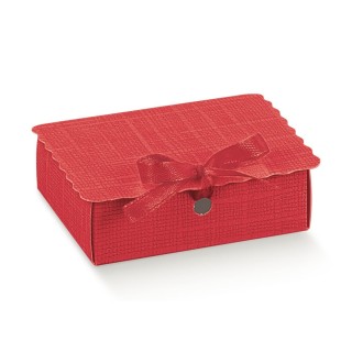 Scatola patella seta rosso 70 x 55 x 22 mm | CarinCasa