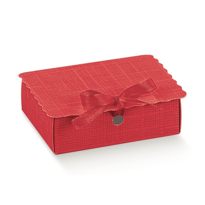 Scatola patella seta rosso 70 x 55 x 22 mm | CarinCasa