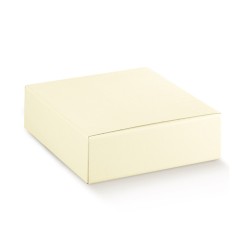 Scatola astuccio seta avorio 250 x 250 x 100 mm - 25x25x10 cm