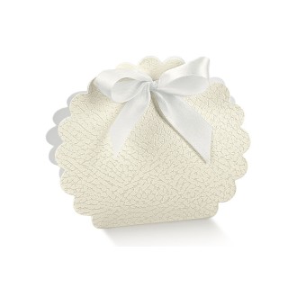 Borsa rotonda pelle bianca 58 x 40 x 85 mm | CarinCasa