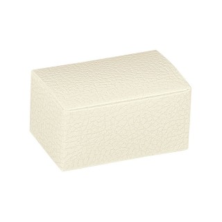Scatola rivestita pelle bianca 115 x 80 x 55 mm | CarinCasa