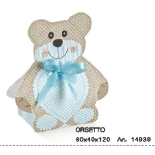 Orsetto ted bear celeste 60 x 40 x 120 mm | CarinCasa