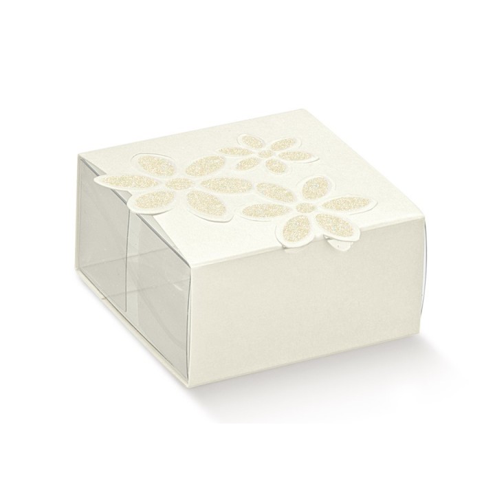 Astuccio fiore glitter 60 x 60 x 30 mm | CarinCasa