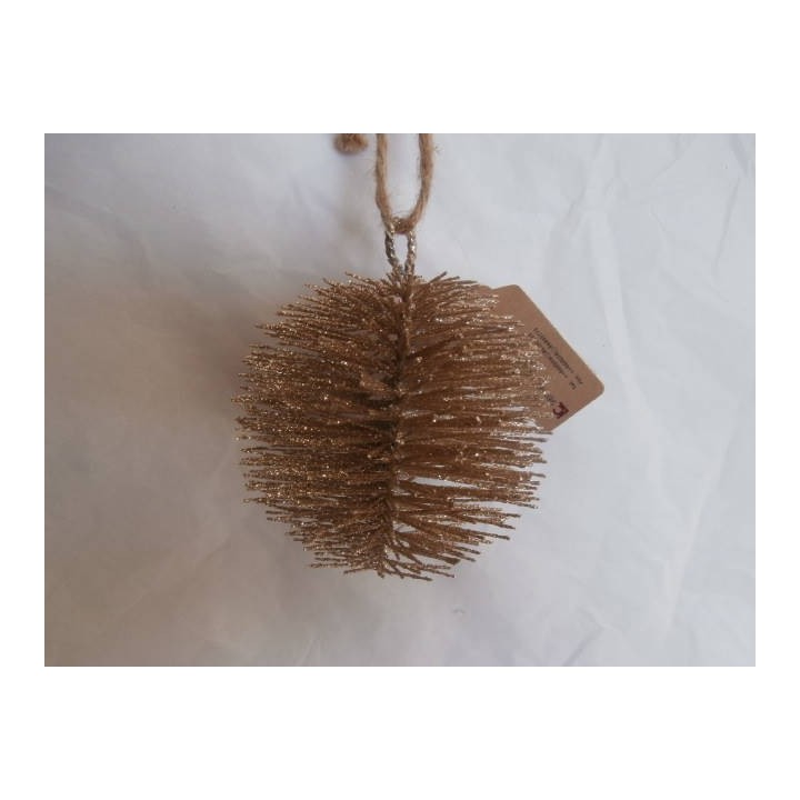 Sfera-pigna glitter oro cm.10 imb.12 | CarinCasa