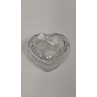 Scatola cuore cristallino con farfalle 8,4 x 7,5 x 4,5 cm |…