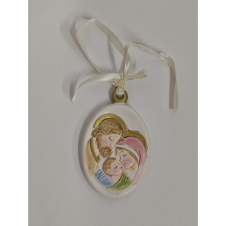 Medaglione porcellana sacra famiglia 5,5 x 8,5 cm |…