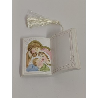 Libricino porcellana sacra famiglia 5,5 x 7,5 cm | CarinCasa