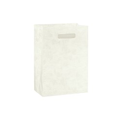 Shopper con foro tela bianca 230 x 100 x 300 mm
