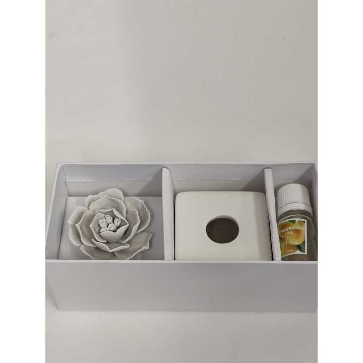 Profumatore cubetto grigio 6 x 6 x 7,5 cm | CarinCasa