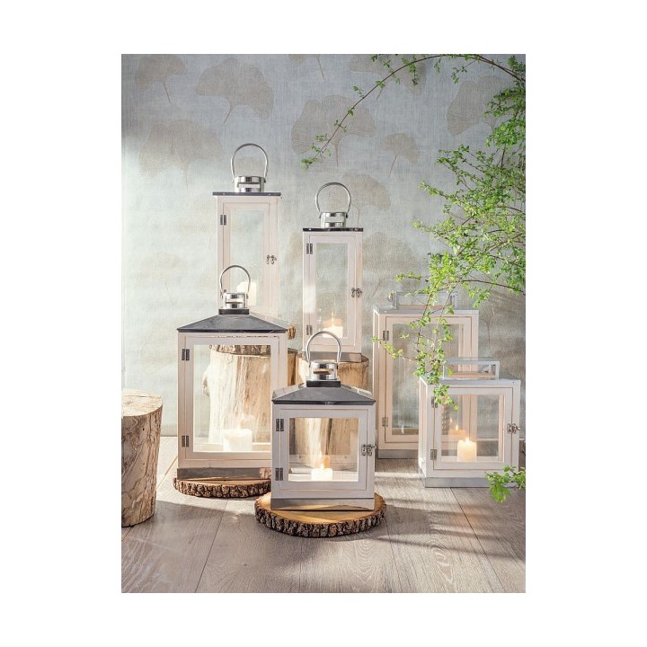 Lanterna mirabell shiny 17,5 x 17,5 x 50 cm | CarinCasa