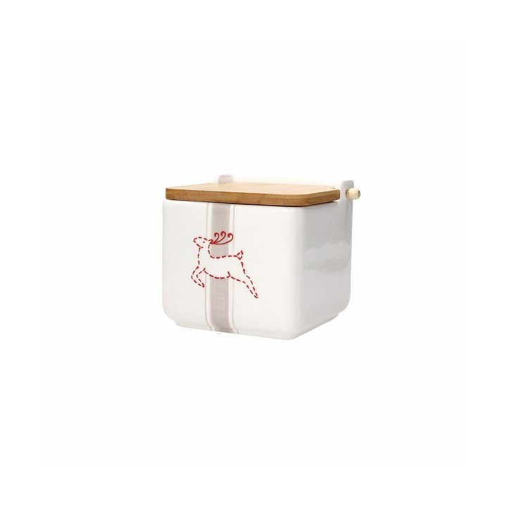 Barattolo quadro con renna Christmas