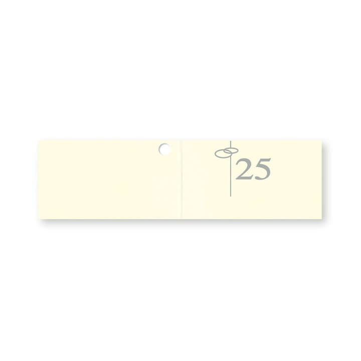 Biglietti 25esimo anniversario 45 x 25 mm | CarinCasa