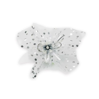 Fazzoletto tulle doppio pois lame' c/ti... | CarinCasa