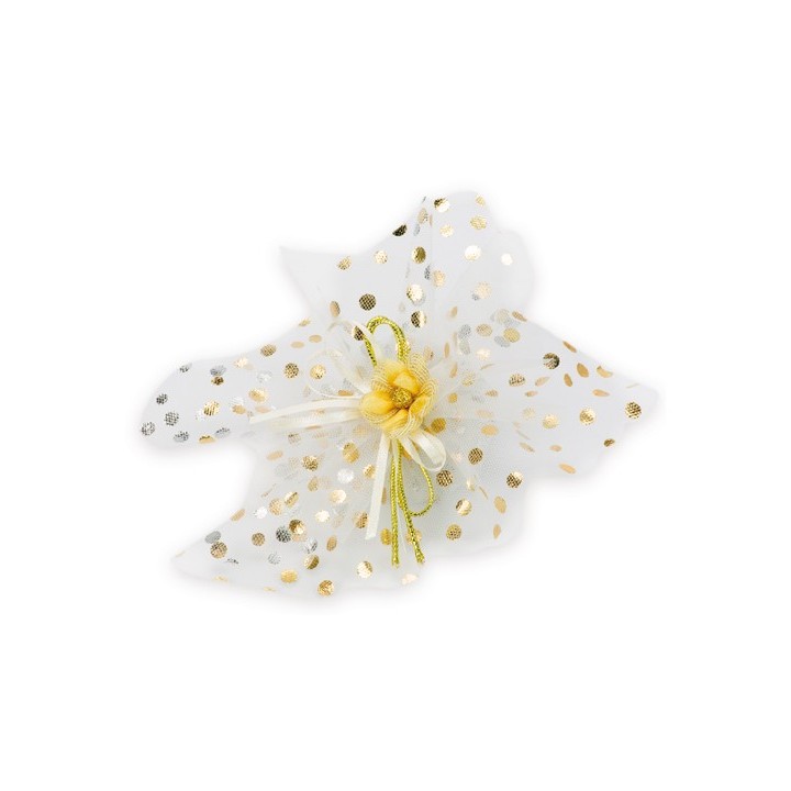 Fazzoletto tulle doppio pois lame' c/ti... | CarinCasa