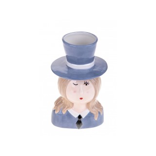 Vaso testa con cappello 25,4 cm | CarinCasa
