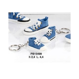 Portachiavi scarpe ginnastica celesti 4,3 cm resina 2…