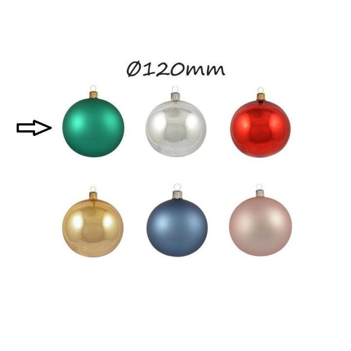 Sfera in vetro opaca verde 12 cm | CarinCasa