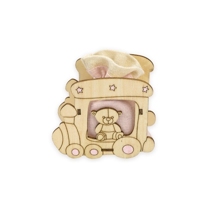 Scatola trenino c/sacchetti *48-6 rosa | CarinCasa