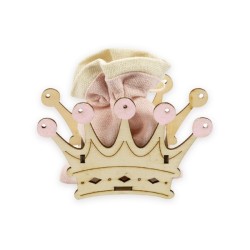 Scatola corona c/lucchetto *48-6 rosa