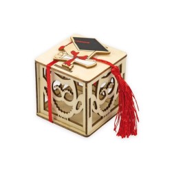 Scatola legno con tocco 6 cm