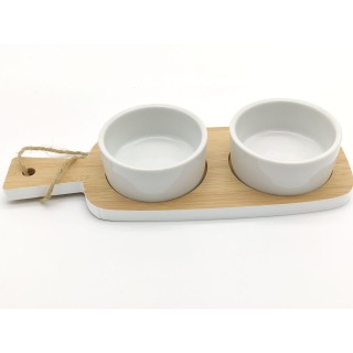 Set vassoio + 2 ciotole 22 cm | CarinCasa