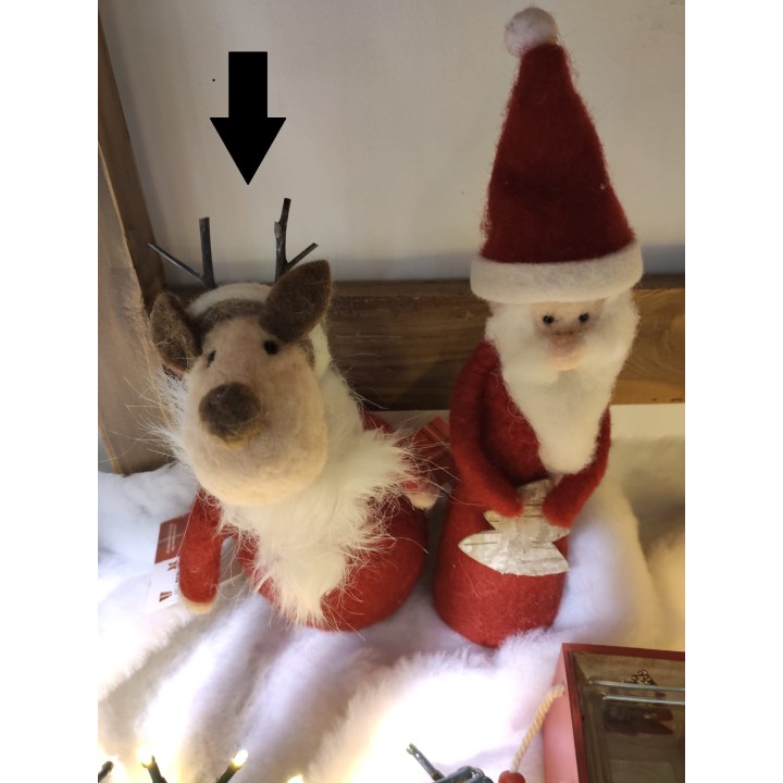 Renna con barba bianca christmas | CarinCasa