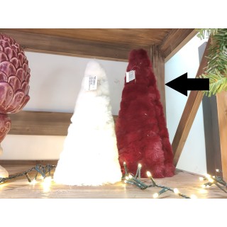 Abete ciniglia rosso cm,40 c/60 led uso interno | CarinCasa